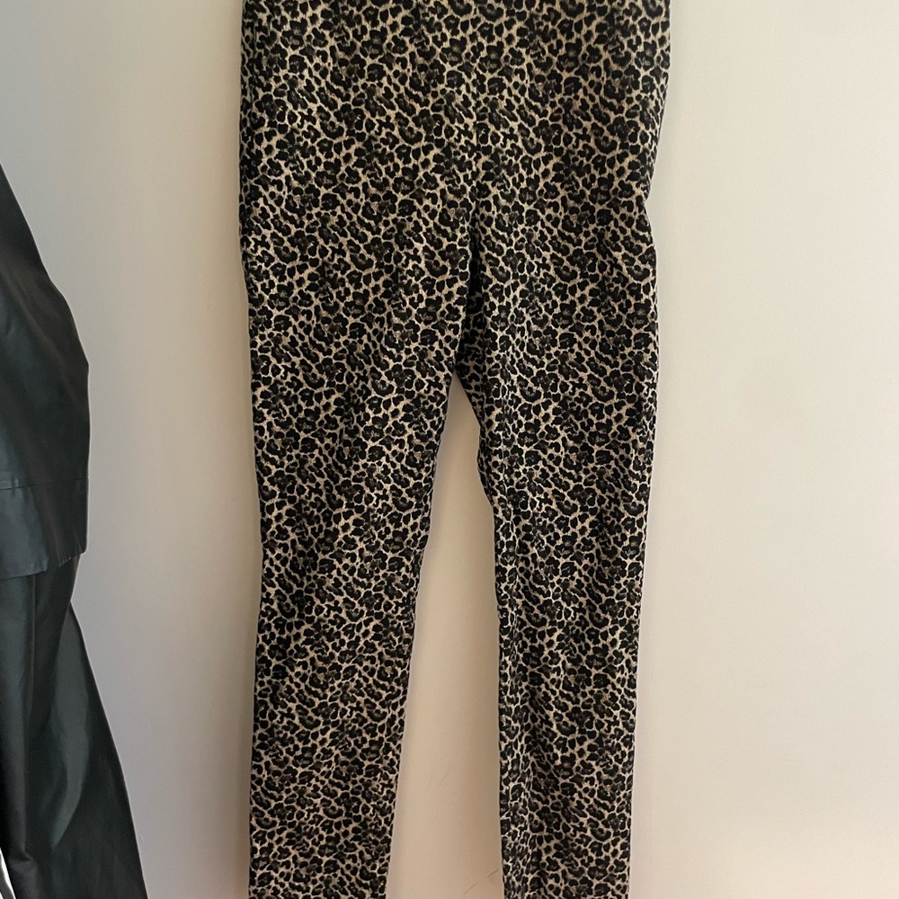 Sezane Leopard Print Skinny Pants